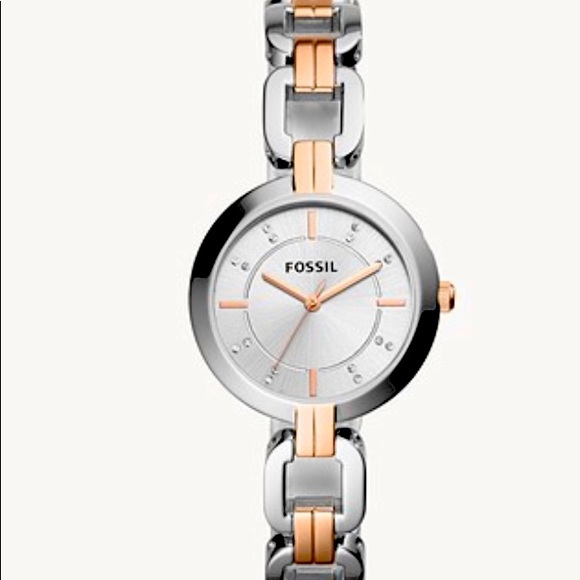Fossil three hand two tone watch - Picture 1 of 6